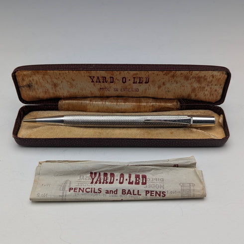 1962 英國 Yard O' 紅色純銀自動鉛筆(附盒子)